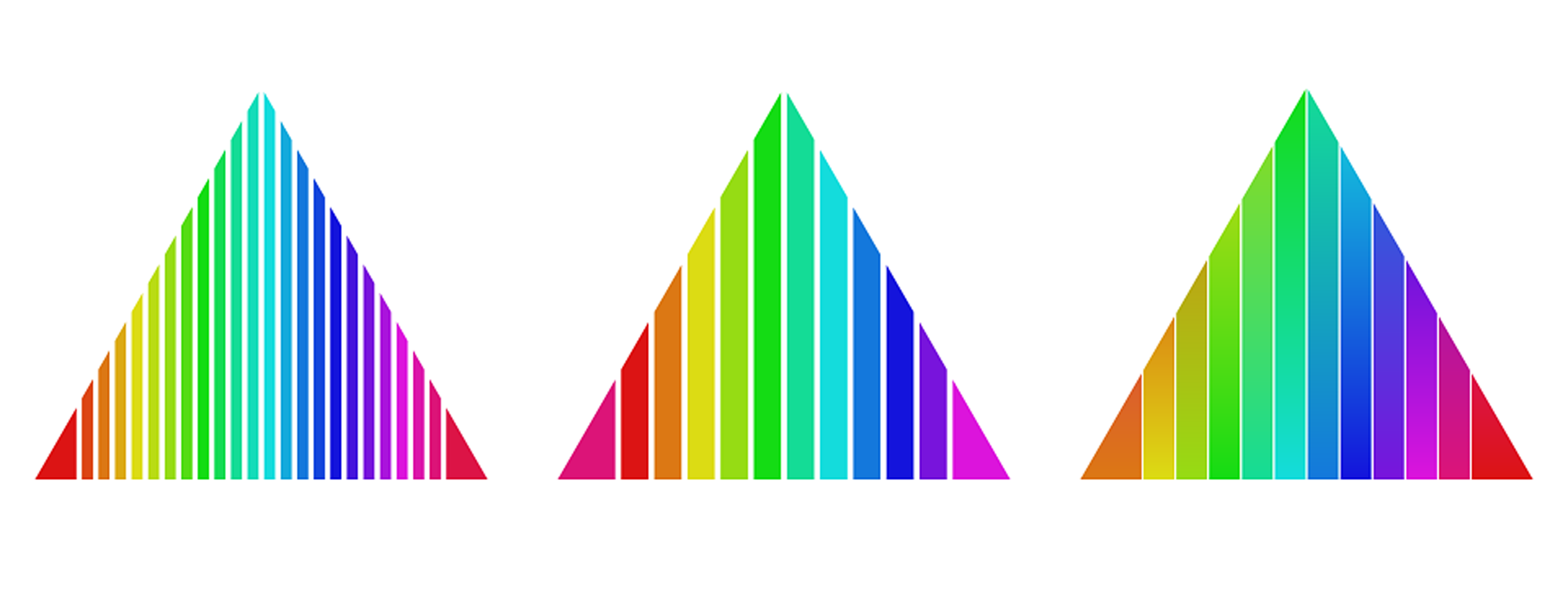 Pyramide in den Regenbogenfarben